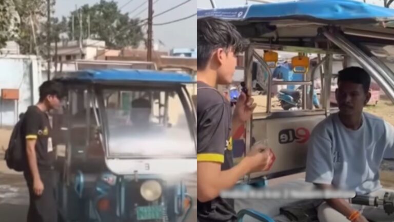 ई-रिक्शा वाले को अनपढ़ समझ रहा था यह बंदा, हो गया 500 रुपये का नुकसान, देखें Video