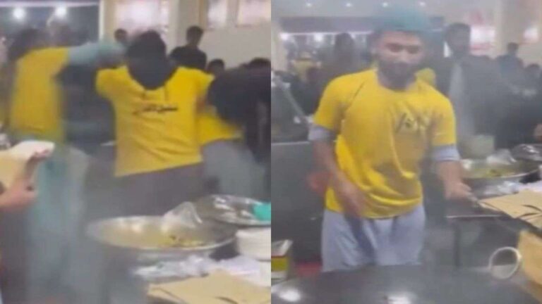 रेस्टोरेंट में हो गई भयंकर लड़ाई मगर भाई का फोकस नहीं बदला, Video हो रहा है जमकर वायरल