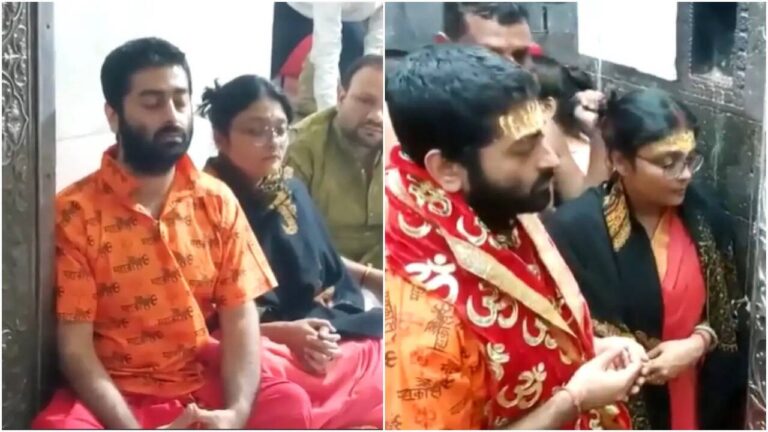 पत्नी कोयल रॉय के साथ उज्जैन महाकालेश्वर मंदिर पहुंचे अरिजीत सिंह, पूजा-अर्चना की