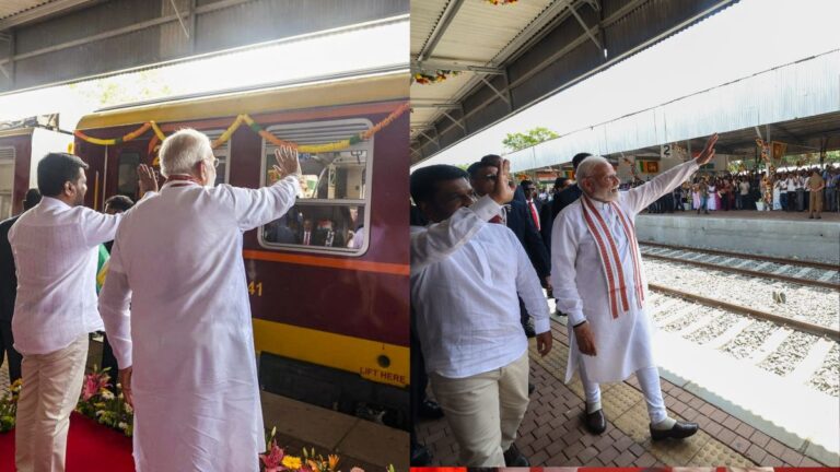 PM मोदी ने श्रीलंका के अनुराधापुरा में किया रेलवे ट्रैक का उद्घाटन, कहा-“इससे द्विपक्षीय संबंधों को मिलेगी गति”