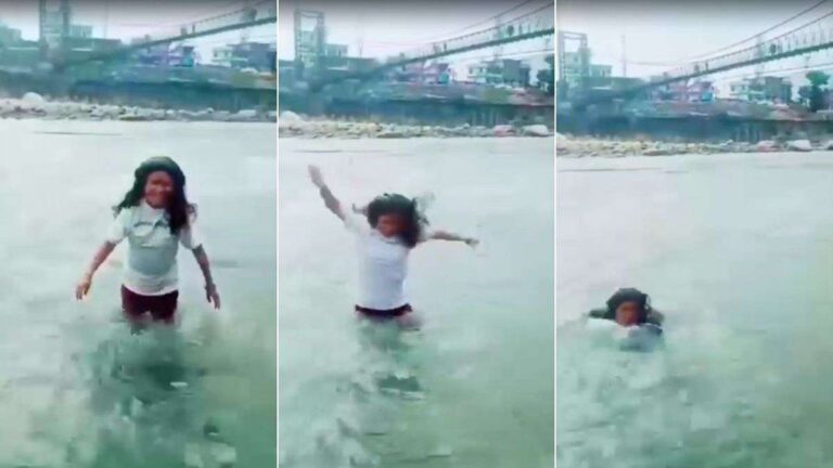 मम्मी-मम्मी चीखती रही मासूम, गंगा में बह गई महिला; 16 सेकंड का VIDEO रोंगटे खड़े कर देगा