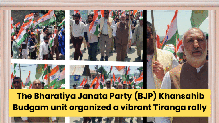 BJP Badgam Organise Rally : भारतीय जनता पार्टी (भाजपा) के खानसाहिब बडगाम इकाई ने 20 मई 2025 को ‘ऑपरेशन सिंदूर’ की सफलता का जश्न मनाने के लिए एक भव्य तिरंगा रैली का आयोजन किया।